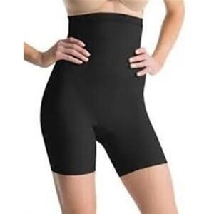 NWOT Spanx S Assets 3415 Red Hot Clever Control Firm Hi-Waist Shaper Blk 129471